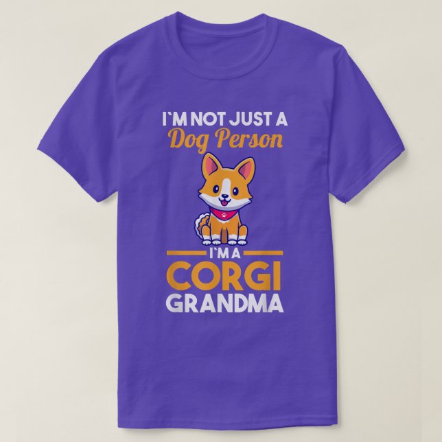 Camiseta Avó de cão Corgi Vovó (Frente do Design)