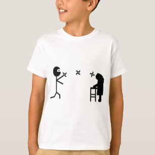 Camiseta avó de combate do ninja mau preto