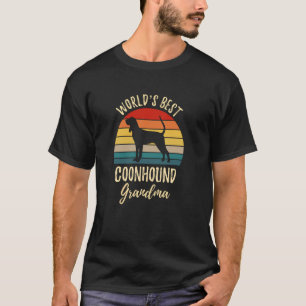 Camiseta Avó de Coonhound Mais Querida do Mundo Vintage Coo