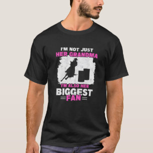 Camiseta Avó de Corredora de Barril Maior Fã Cavalo Barril