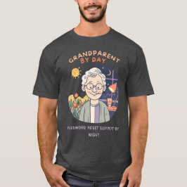 Camiseta Avô de Dia, Suporte de Redefinição de Senha à Noit