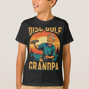 Camiseta Avô de Disc Golf – Design de Esportes Retrô Divert