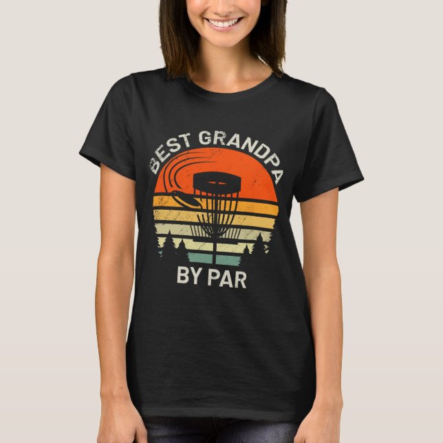Camiseta Avô de Disc Golf Melhor Avô Pelo Par Frisbee (Frente)