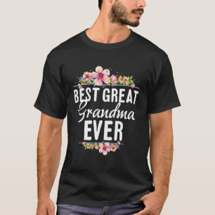 Camiseta Avó de Excelente Melhor Alguma Vez Floral