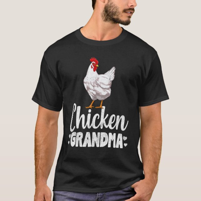Camiseta Avó de Frango Presentes Engraçados de Animais da F (Frente)