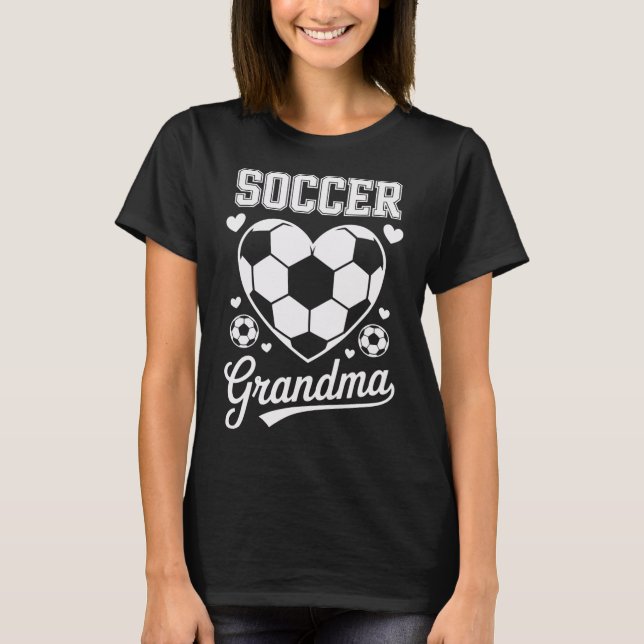 Camiseta Avó de Futebol Apoiando Jovens Jogadores de Futebo (Frente)