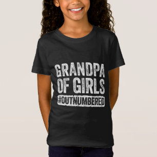 Camiseta Avô de Garotas com Presente de Dia de os pais Nume