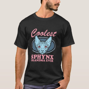 Camiseta Avó de Gato Sphynx Dona de Gato Sem Pelo Gato Sphy