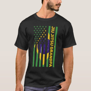 Camiseta Avô de Jiu Jitsu Brasileiro Masculino Bandeira Ame