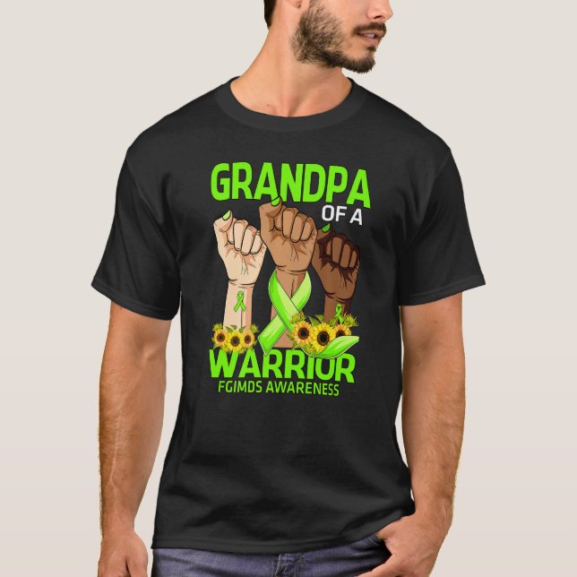 Camiseta Avô De Mão De Um Guerreiro Foge Consciência Fluxo  (Frente)