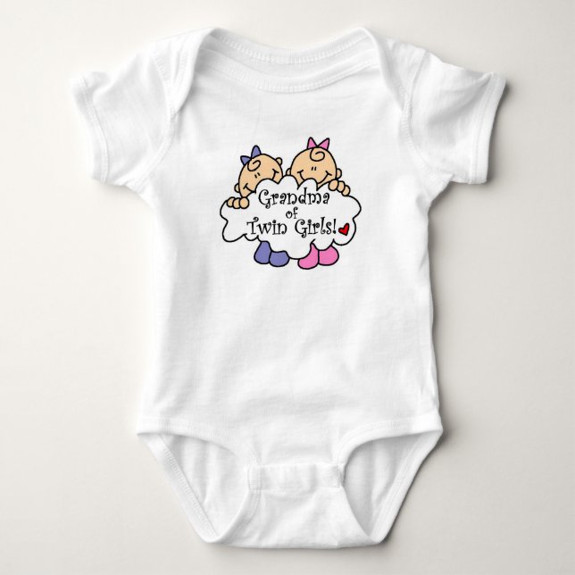 Camiseta Avó de meninas gêmeas (Frente)