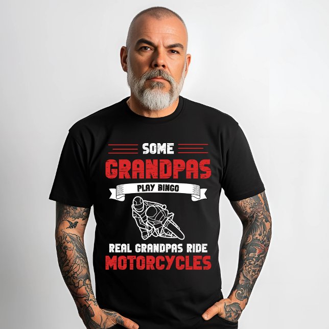 Camiseta Avô de motocicleta Biker Gift (Criador carregado)