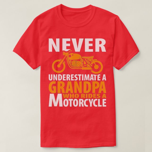 Camiseta Avô de motocicleta que dirige o Pai dos Homens Bik (Frente do Design)