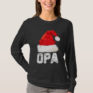 Camiseta Avô de Natal Chapéu do Papai Noel Família Correspo
