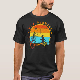 Camiseta Avô de pesca com mosca masculina Pai pescador 4