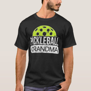 Camiseta Avó de Pickleball Jogadora Dia de Jogo Divertido d