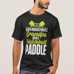 Camiseta Avô De Pickleball Nunca Subestime Um Avô W