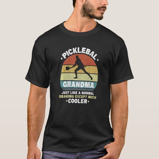 Camiseta Avó de Pickleball Paddle Avó Mulheres Pickle (Frente)