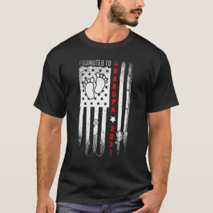 Camiseta Avô de Primeira Vez Pescando Bandeira dos EUA Prom