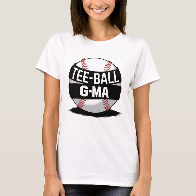 Camiseta Avó de Tee-Ball G-Ma engraçada (Frente)