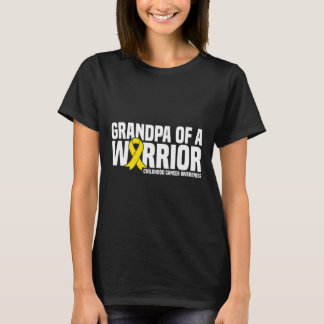 Camiseta Avô de um Cancer de infância de Ribbon no Guerreir