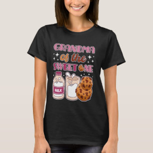 Camiseta Avó de um doce biscoito e primeiro aniversario de