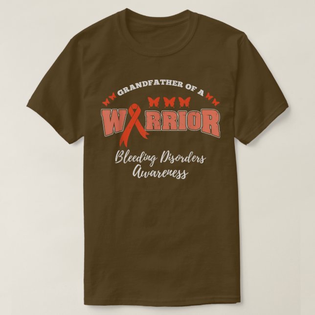 Camiseta Avô De Um Guerreiro Com Hemorragia A (Frente do Design)