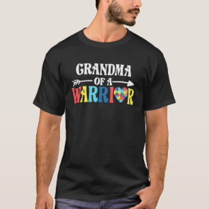 Camiseta Avó de um Guerreiro Conscientização do Autismo Av