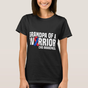 Camiseta Avô de um Guerreiro de Coração Congênita CHD