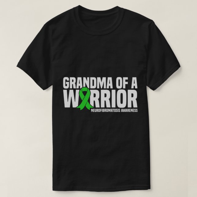 Camiseta Avó de um Guerreiro NF1 Neurofibromatose Awarene (Frente do Design)