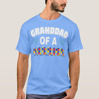 Camiseta Avô De Uma Consciência Do Autismo Guerreiro