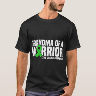 Camiseta Avó de uma Doença de Lyme Verde Guerreira Awa