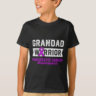 Camiseta Avô De Uma Fita Roxa Pancreática Guerreira