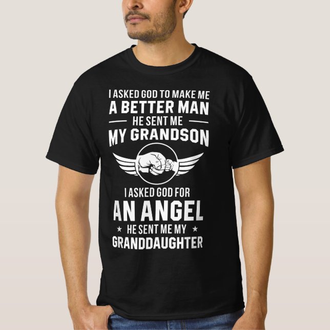 Camiseta Avô Deus Me Enviou Minha neta Avô (Frente)