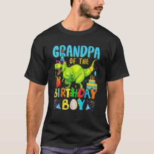 Camiseta Avô Dinossaur Rawr Da Família Birthday Boy M