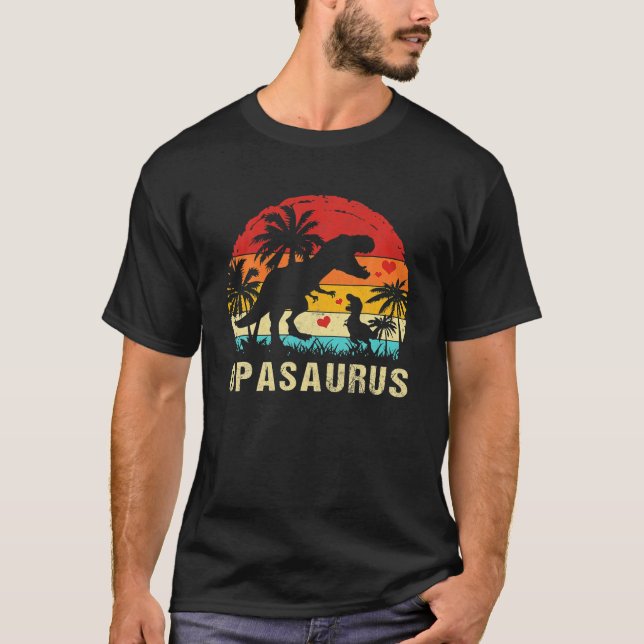 Camiseta Avô Dinossauro Criança Divertida Avô Saurus 2022 (Frente)