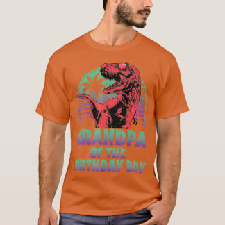 Camiseta Avô Dinossauro do Aniversário da Família