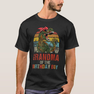 Camiseta Avó Dinossauro Do Garoto De Aniversário Que Corres