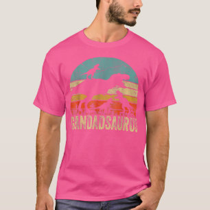 Camiseta Avô Dinossauro Grandadsaurus 3 Dois filhos Christm
