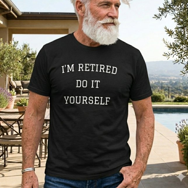 Camiseta Avô Divertido de Aposentadoria Simples (Criador carregado)