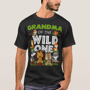 Camiseta Avó do Anim Woodland do Jardim Zoológico Selvagem