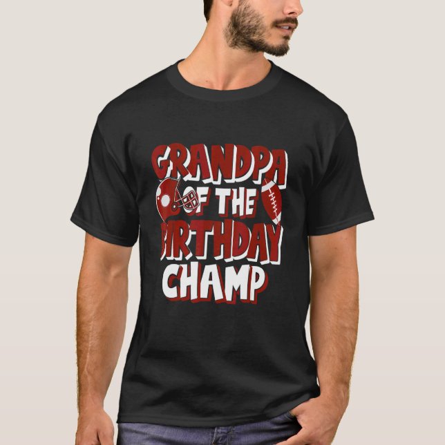 Camiseta Avô Do Aniversário Champ American Football Pa (Frente)