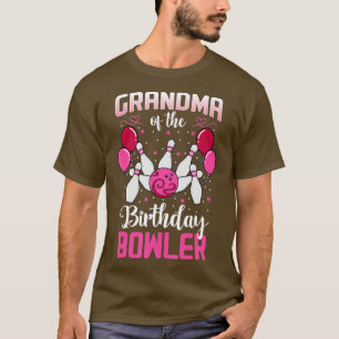 Camiseta Avó Do Aniversário Da Família De Boliches De Bowle