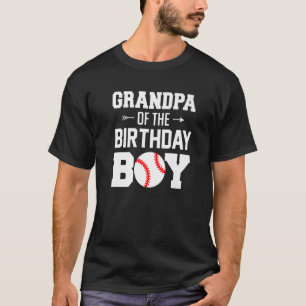Camiseta Avô Do Aniversário Da Família Do Beisebol