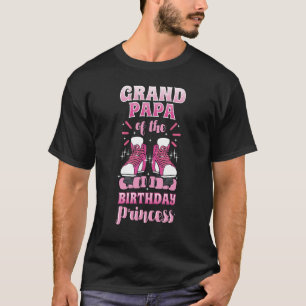 Camiseta Avô do aniversário da Princesa Roller Skates S