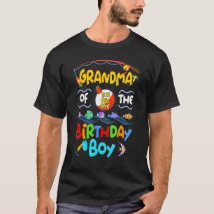 Camiseta Avó Do Aniversário Para Menino Peixe Do Mar Uvas