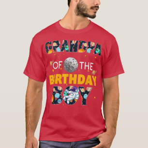 Camiseta Avô do Astronauta Birthday Boy Tema B