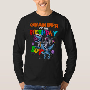 Camiseta Avô Do Astronauta Do Astronauta De Aniversário Rex