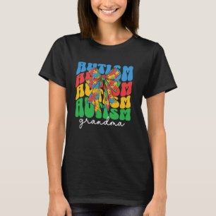 Camiseta Avó do Autismo Coquete Laço Conscientização do Aut
