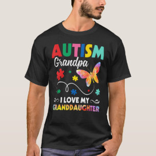 Camiseta Avô do Autismo Eu Amo Minha Netinha Borboleta